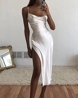 White dresses ideas with cocktail dress, evening gown, gown: Cocktail Dresses,  Evening gown,  fashion model,  White Outfit,  Slip dress,  Formal wear  