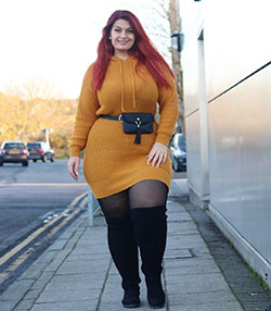 Yellow and orange tights, photography for girl, hot legs picture: Hot Plus Size Girls,  Yellow And Orange Outfit  