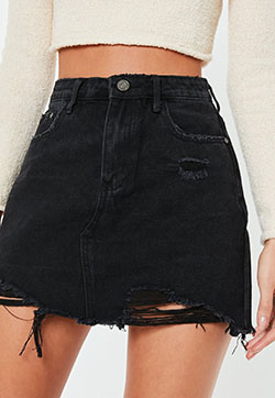 Outfit ideas with denim skirt, miniskirt, shorts: 