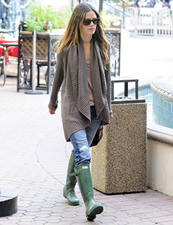 Botas de lluvia de moda: fashion blogger,  Wellington boot,  Street Style,  Boot Outfits  