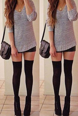 Thigh high sock outfits thigh high boots, casual wear: Knee highs,  Thigh High Socks  
