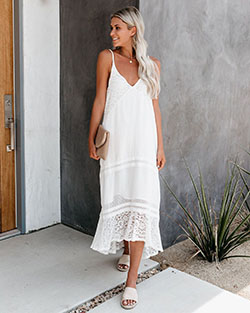 White outfit ideas with cocktail dress, wedding dress, gown: Cocktail Dresses,  Wedding dress,  Sleeveless shirt,  fashion model,  Maxi dress,  White Outfit,  day dress  