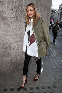 Olivia palermo markus lupfer february 2017: Trench coat,  Fashion week,  Olivia Palermo,  Street Style,  Cargo Jackets,  Classy Fashion  