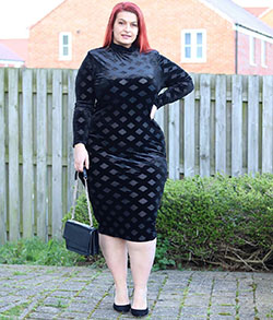 black dresses ideas with dress, fashion outfits, street fashion: Pencil skirt,  black dress,  Hot Plus Size Girls  