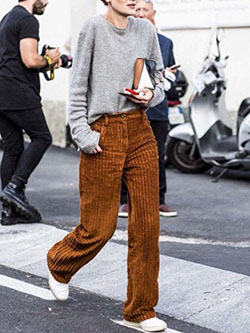 Colour combination with underpants, sportswear, trousers: Street Style,  Corduroy Pant Outfits  