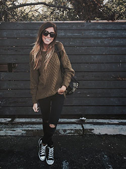 Brown and black classy outfit with trousers, leggings, jacket: Casual Outfits,  T-Shirt Outfit,  Street Style,  Brown And Black Outfit  
