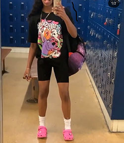 Style outfit with sportswear, uniform, shorts: T-Shirt Outfit,  Legging Outfits,  Crocs Outfits  