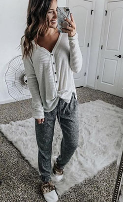 Colour outfit, you must try cute lounging outfits, casual wear, t shirt: T-Shirt Outfit,  Comfy Outfits  