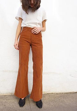 Outfit instagram corduroy pants 70s, vintage clothing, bell bottoms: Vintage clothing,  Orange And Brown Outfit,  Bell Bottoms,  Corduroy Pant Outfits  