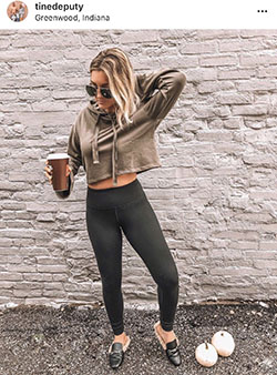 Brown colour outfit with trousers, leggings, tights: Street Style,  Brown Outfit,  Legging Outfits,  Loungewear Dresses  