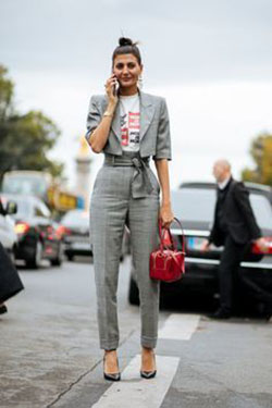 Outfit Pinterest with crop top, trousers, pantsuit: Crop top,  T-Shirt Outfit,  Street Style  