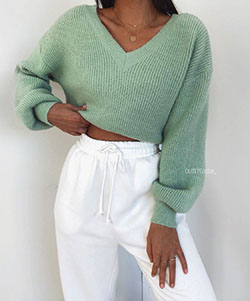 Turquoise and green outfit style with sweater: T-Shirt Outfit,  Turquoise And Green Outfit,  Loungewear Dresses  