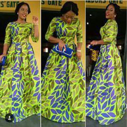 Ankara nigerian fashion style african wax prints, fashion design: Evening gown,  Fashion photography,  day dress,  Roora Dresses,  yellow outfit,  African Wax Prints  
