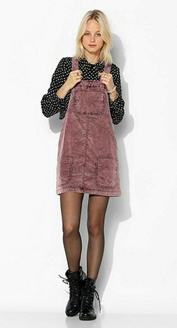 Corduroy overall skirt outfit urban outfitters bdg, urban outfitters: Urban Outfitters,  Pink Outfit,  Jumper Dress  