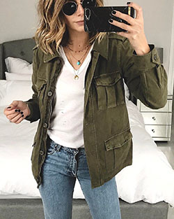 Style outfit utility jacket outfit, casual wear, t shirt: T-Shirt Outfit,  Khaki Outfit,  Cargo Jackets  
