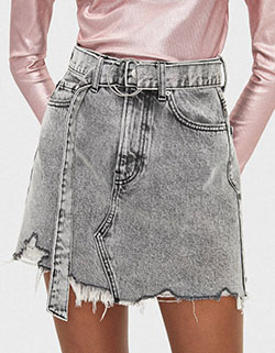Fashion nova collection with denim skirt, jean short, miniskirt: Denim skirt  