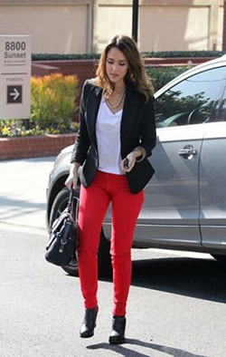 Red Legging Pants For Work: Legging Outfits,  Cute Legging Outfit,  Red Legging  