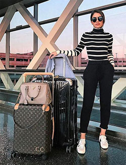Airport travel outfit ideas, street fashion: White Outfit,  Street Style,  Airport Outfit Ideas  