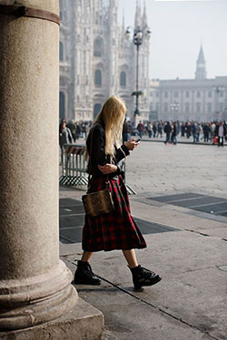Outfit Stylevore with tartan, skirt: Paris Fashion Week,  Plaid Outfits  