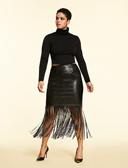 Colour outfit, you must try with pencil skirt, trousers, skirt: Ashley Graham,  Pencil skirt,  fashion model,  Marina Rinaldi,  Fringe Skirts  