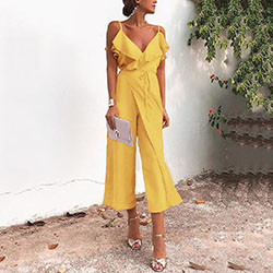 Outfits boda de dia, jumpsuits & rompers, cocktail dress, fashion model, party dress, romper suit, day dress: party outfits,  Cocktail Dresses,  Romper suit,  fashion model,  day dress,  yellow outfit,  Silk Pant Outfits  