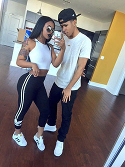 Color outfit matching Adidas outfits, physical fitness: Fitness Model,  Adidas Dress,  Black hair,  Matching Couple Outfits  