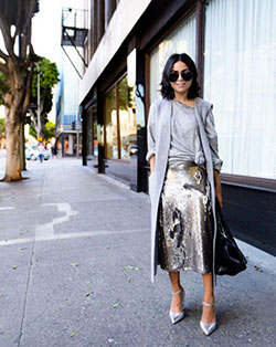 White dresses ideas with trousers, denim, skirt: White Outfit,  Sequin Dresses,  Street Style  
