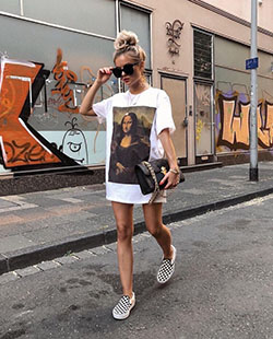 Oversized t shirt outfits, fashion accessory, street fashion, casual wear, t shirt: T-Shirt Outfit,  Fashion accessory,  Street Style  