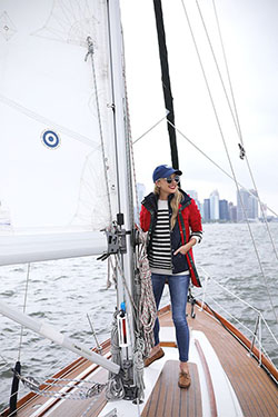 Colour combination with coat: Boat shoe,  Boating Outfits  