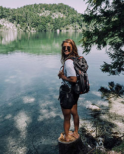 Colour outfit water, long hair, m tree: Long hair,  Hiking Outfits  