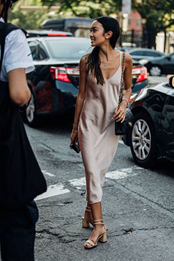 Instagram dress lucie fruhwirtova new york fashion week: Long hair,  Slip dress,  Fashion week,  Street Style  