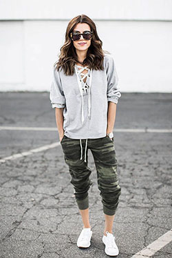Colour outfit ideas 2020 camo joggers outfit, military camouflage, street fashion, camo joggers, camo jogger, cargo pants, casual wear: White Outfit,  Military camouflage,  Street Style,  Army Leggings Outfit,  Camo Joggers  