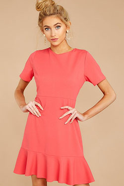 Pink lookbook fashion with cocktail dress: Cocktail Dresses,  fashion model,  day dress,  Pink Outfit,  Orange Outfits  
