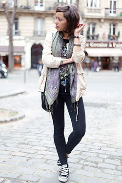 White colour outfit ideas 2020 with jacket, jeans: Casual Outfits,  White Outfit,  Chuck Taylor,  Street Style  