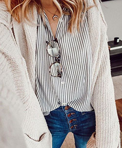 White colour ideas with sweater, blouse, jeans: Jeans Outfit,  White Outfit  