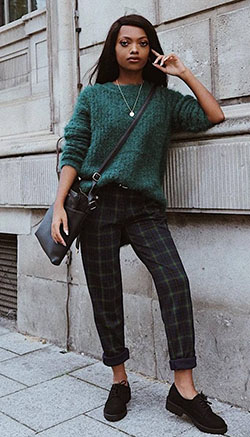 Patterned pants outfit winter, checkered pants, street fashion, fashion model, evening gown, photo shoot: Evening gown,  fashion model,  Checkered Pants,  Street Style,  Tweed Pants  