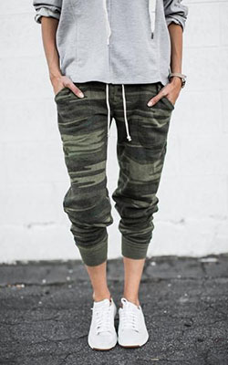Outfit ideas camo jogger outfit, military camouflage, camo joggers, active pants, casual wear, cargo pants: Military camouflage,  Active Pants,  Khaki Outfit,  Army Leggings Outfit  