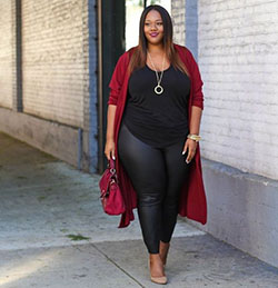 Outfits with burgundy cardigan plus size clothing, plus size model: T-Shirt Outfit,  Street Style,  Maroon And Brown Outfit,  Cardigan Outfits 2020  