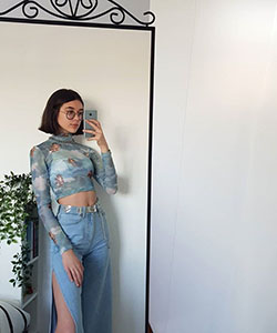 Dresses ideas angel mesh top, photo shoot, crop top, t shirt: Crop top,  T-Shirt Outfit,  White And Blue Outfit,  Mesh Outfits  