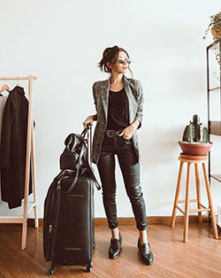 Brown colour outfit, you must try with trousers, pajamas, leather: Street Style,  Brown Outfit,  Airport Outfit Ideas  