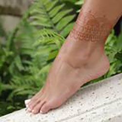 Do It Yourself Anklet Henna Design: 