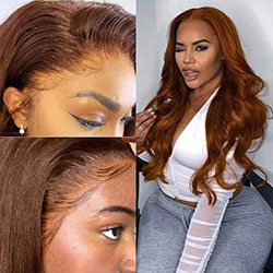 Brown Hair Lace Front Wigs Of Body Wave -Ashimary Hair: 