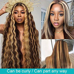 Highlight Wig 4*4/13*4/13*6 Lace Front Wigs Brazilian Straight Hair-AshimaryHair.com: Hair highlighting,  Hair Care  