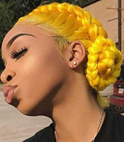 Yellow Braided Bun .???: 