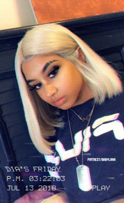 Short Blonde White Bob Hairstyle .?: 