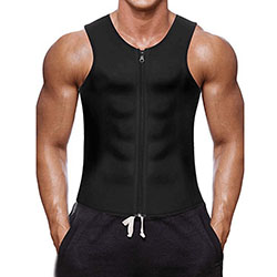 Men Fat Burning Zipper Sauna Vest: men suit  