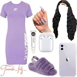 Baddie fit purple ?: 