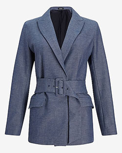 Belted Peak Label Blazer | Express: 