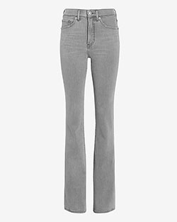 High Waisted Gray Bootcut Jeans | Express: Denim Pants  