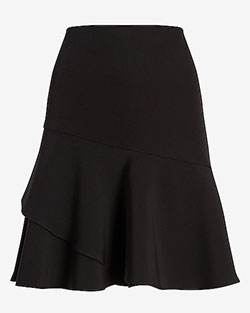 High Waisted Ruffle Mini Skirt | Express: 